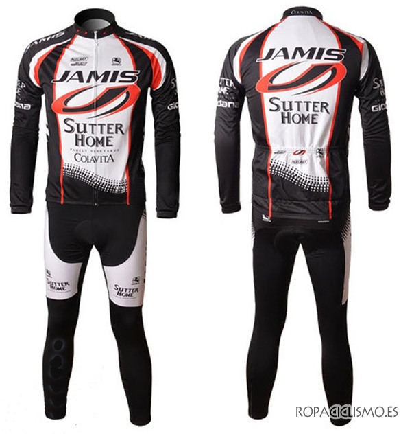 Maillot Giordana Negro Blanco Mangas Larga